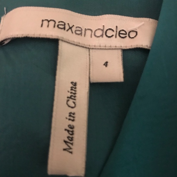 Max and Cleo - Teal Ruffle Dress - 4 - Worn Once - Picture 4 of 4